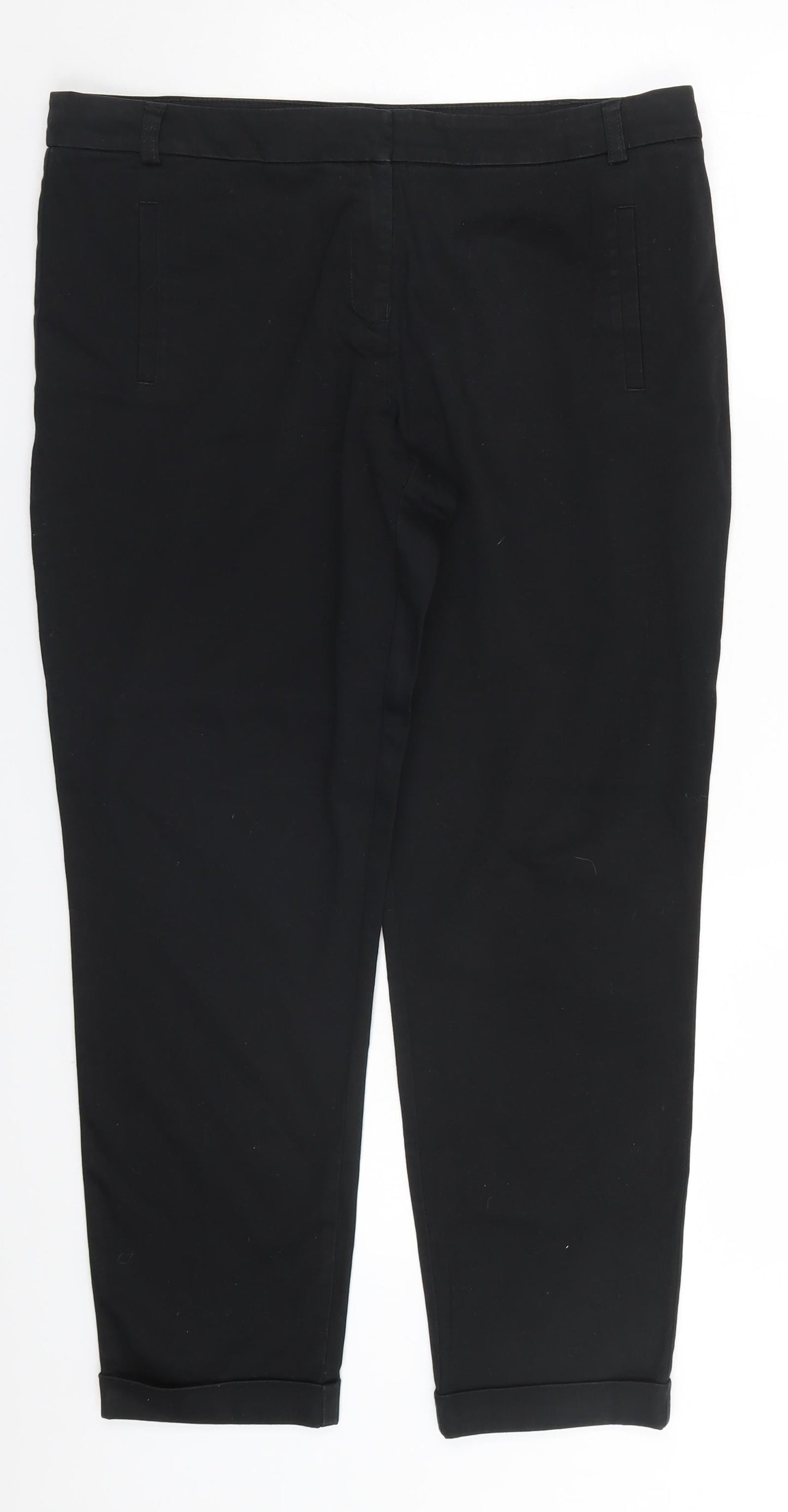 Womens UK Size 14 Oasis Regular Fit  Black Trousers
