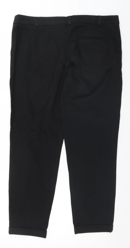 Womens UK Size 14 Oasis Regular Fit  Black Trousers