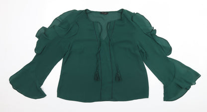 Womens UK Size  New Look Green Basic Blouse