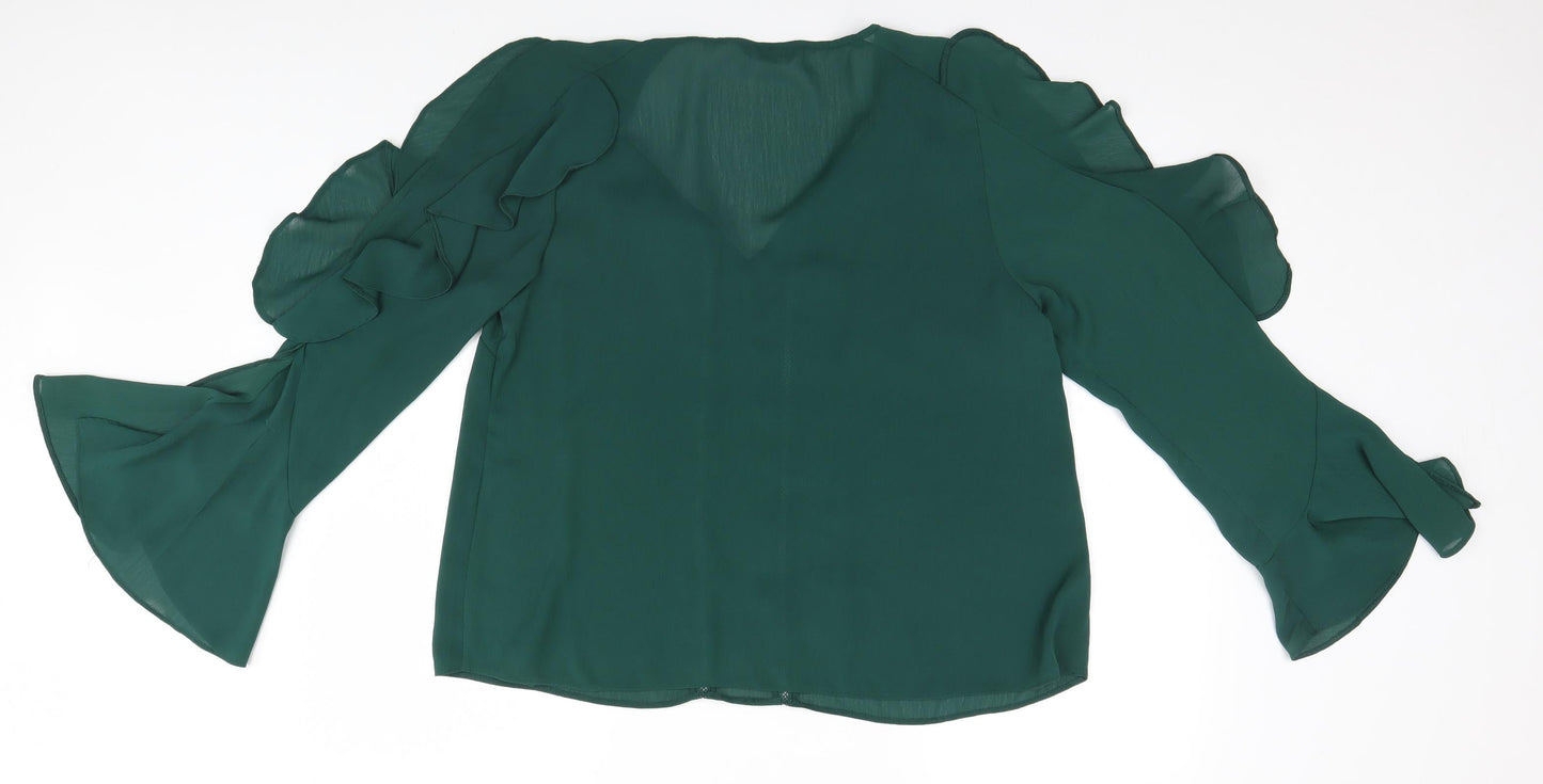 Womens UK Size  New Look Green Basic Blouse
