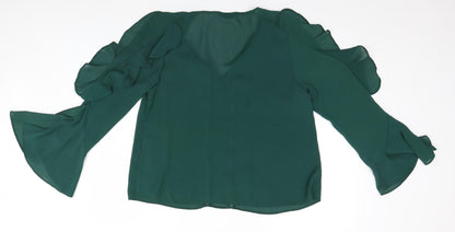 Womens UK Size  New Look Green Basic Blouse