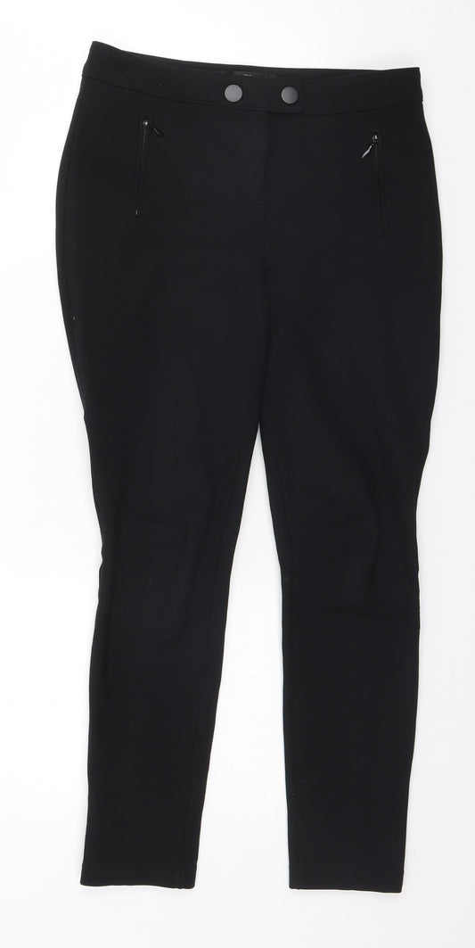 Womens UK Size 6 NEXT Regular Fit  Black Trousers