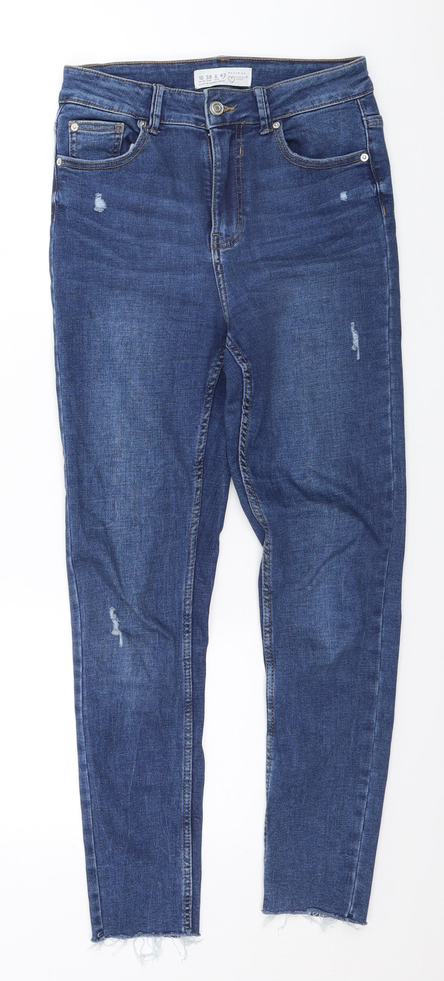 Denim & Co. Womens Black   Straight Jeans Size 10 L26 in