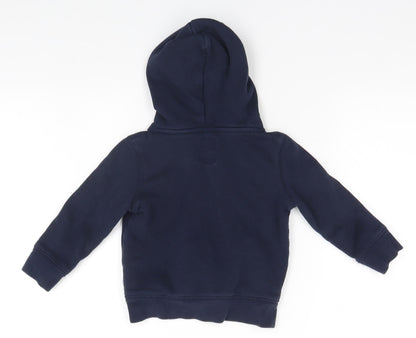 Back view of Gap boys’ blue pullover hoodie, size 2, years - scissors