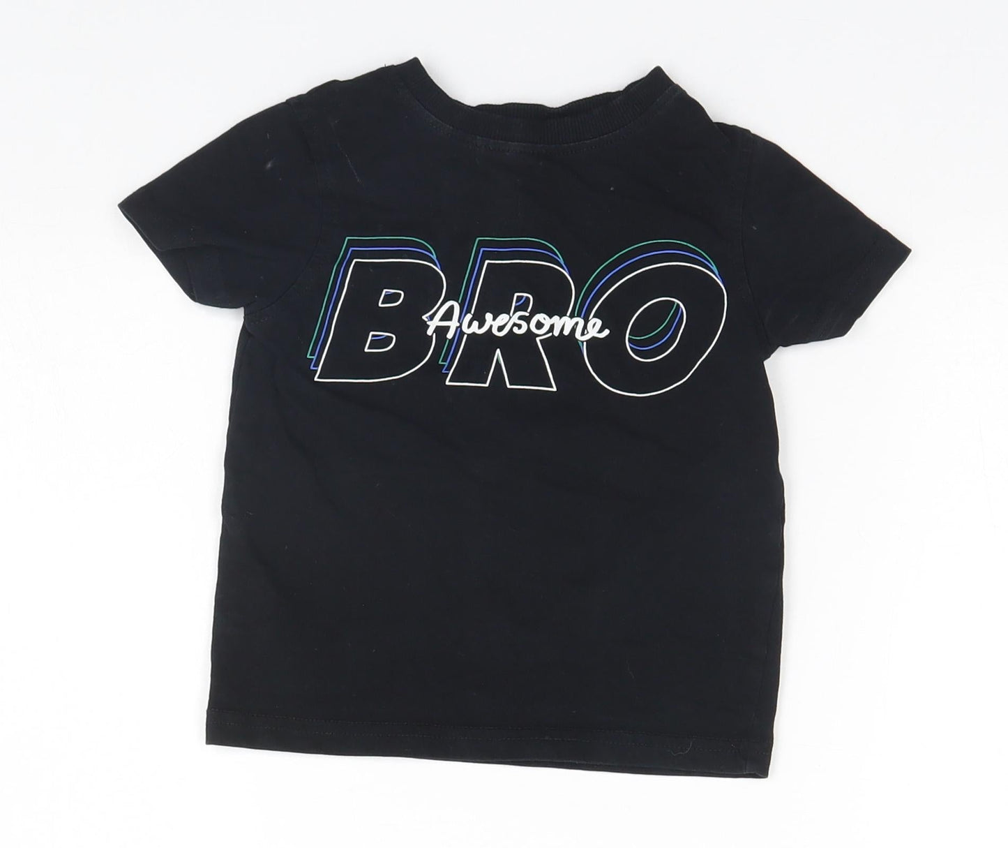 George Boys Black   Basic T-Shirt Size 2-3 Years  - Awesome Bro