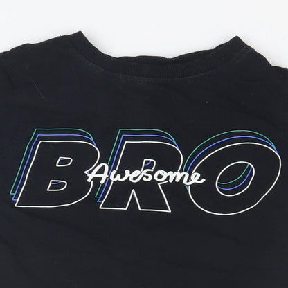 George Boys Black   Basic T-Shirt Size 2-3 Years  - Awesome Bro