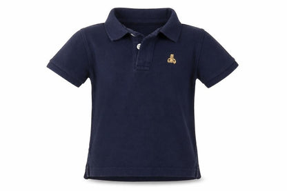 Front view of Gap boys’ blue basic polo, size 2, years