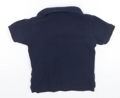 Back view of Gap boys’ blue basic polo, size 2, years