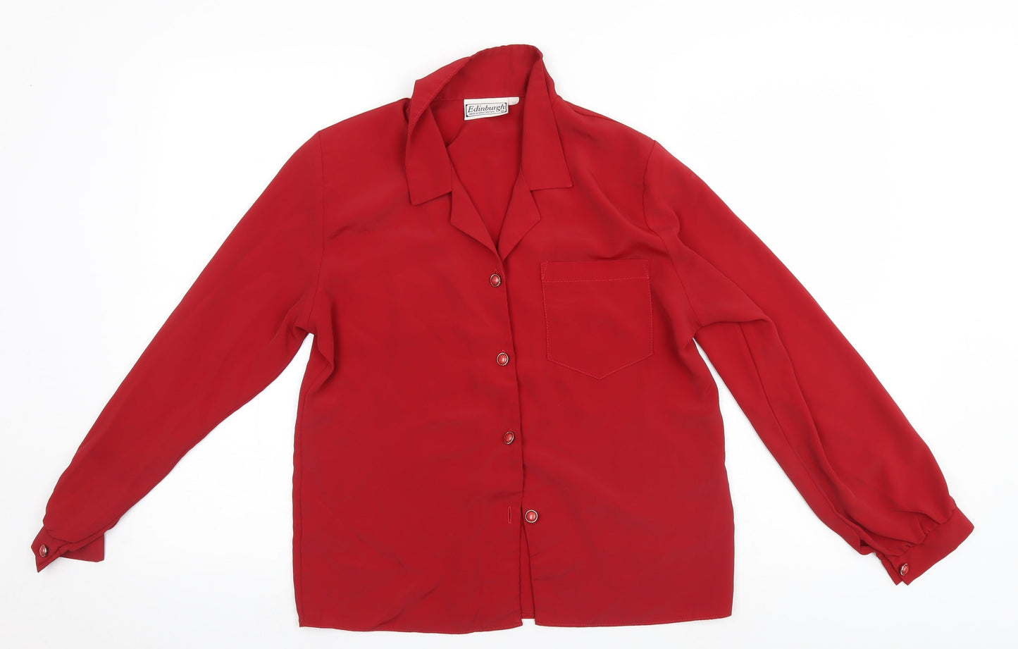Edinburgh Womens Red   Basic T-Shirt Size 12