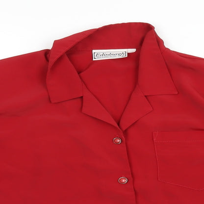 Edinburgh Womens Red   Basic T-Shirt Size 12