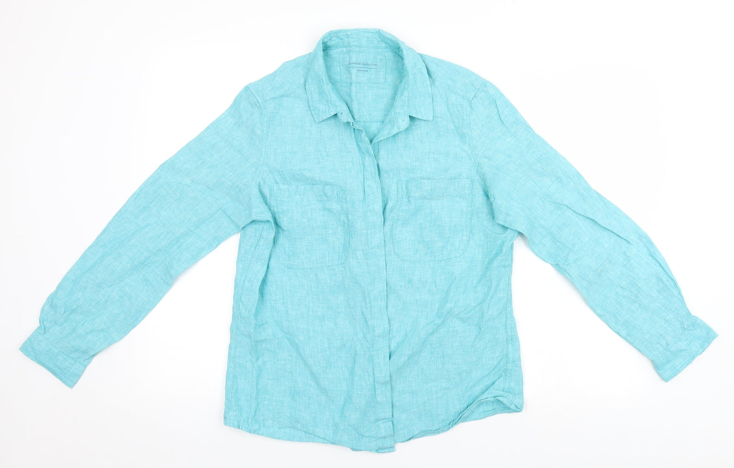Mens UK Size  Essentials Blue  Button-Up Long Sleeve Casual Shirt
