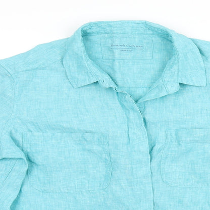 Mens UK Size  Essentials Blue  Button-Up Long Sleeve Casual Shirt