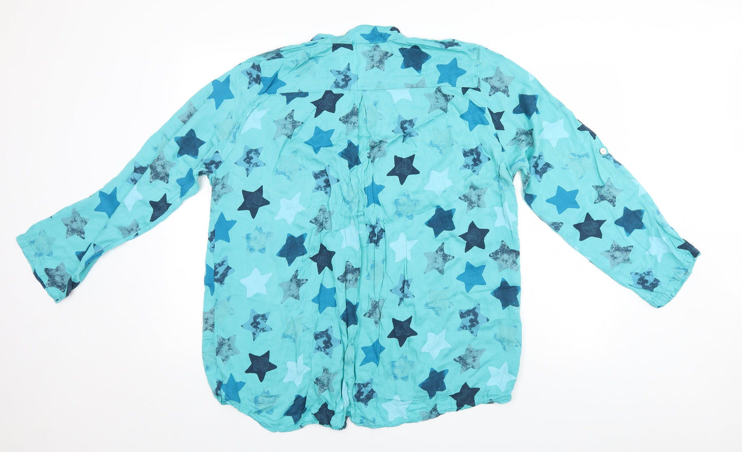 BASSINI Womens Green Geometric  Top Pyjama Top   - Stars