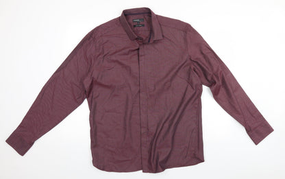 Autograph Mens Grey    Button-Up Size XL