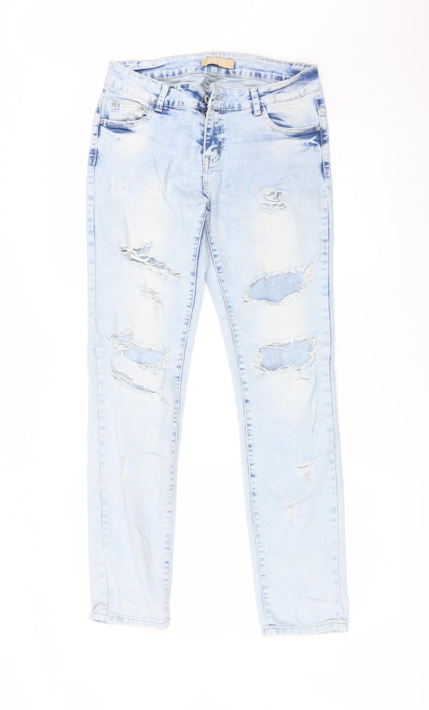 LANTIS Womens Blue   Straight Jeans Size 10 L29 in