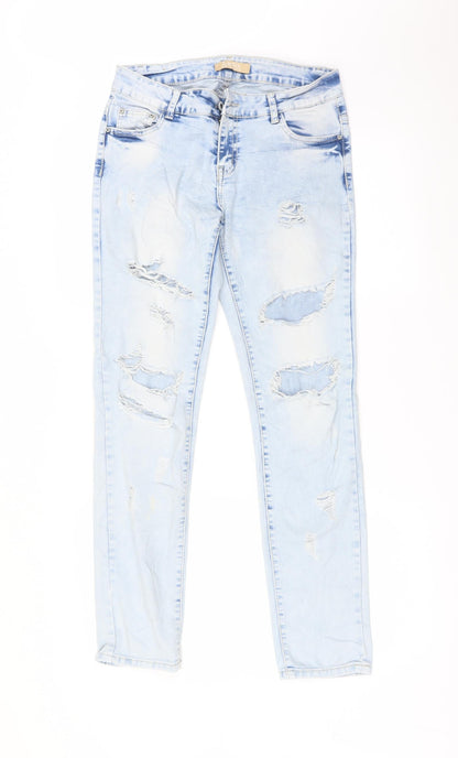 LANTIS Womens Blue   Straight Jeans Size 10 L29 in
