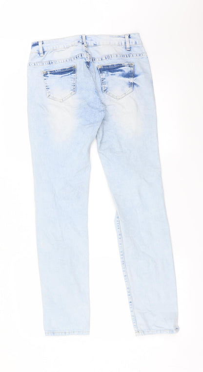 LANTIS Womens Blue   Straight Jeans Size 10 L29 in