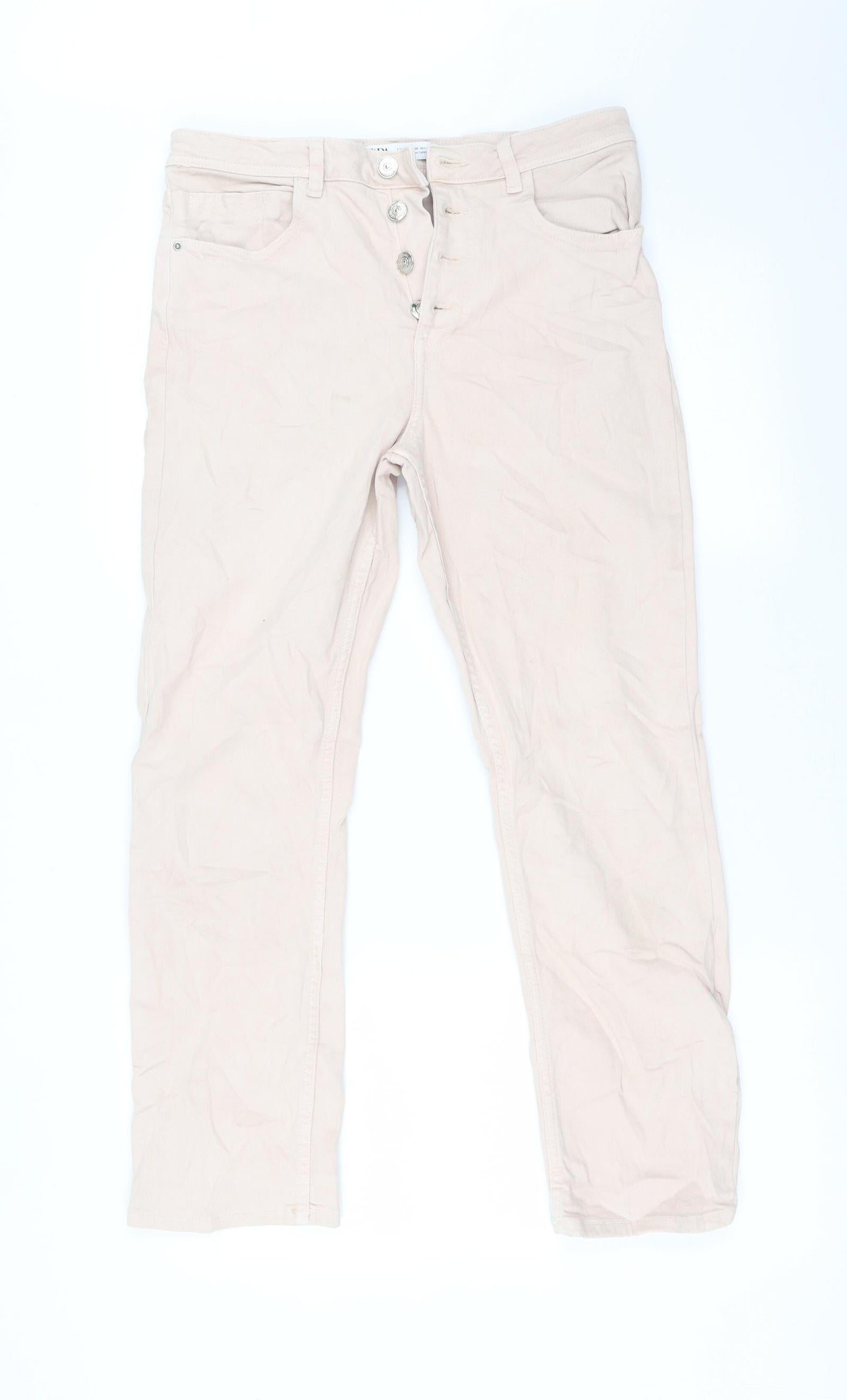 Zara Womens Pink   Straight Jeans Size 10 L26 in