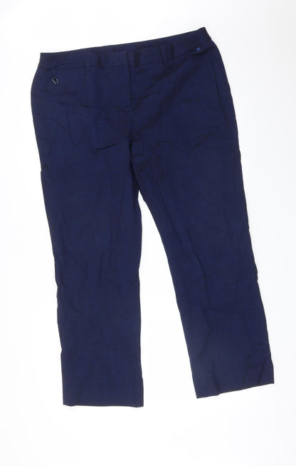 HFXLT3 Womens Blue   Trousers  Size 18 L28 in