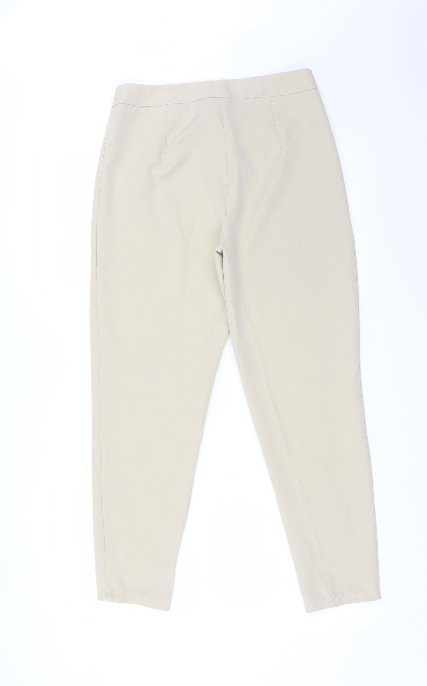 Womens UK Size 10 Boohoo Regular Fit  Beige Trousers