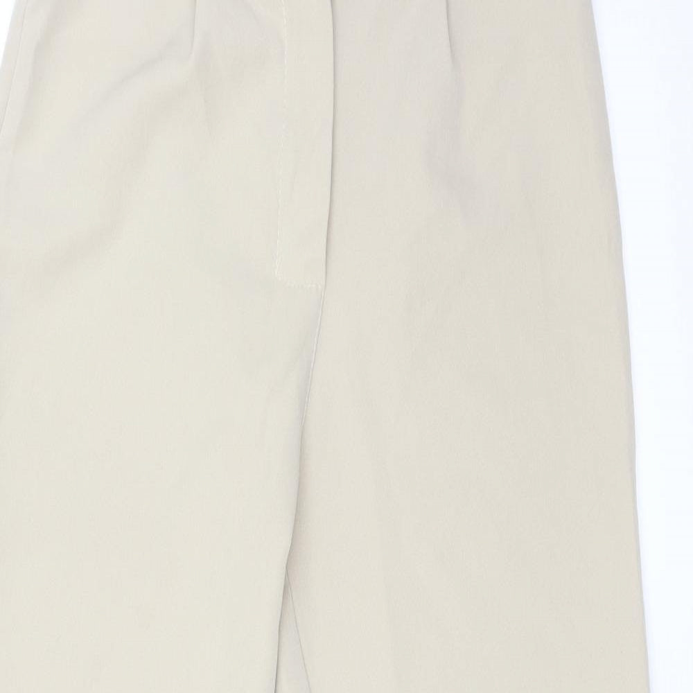 Womens UK Size 10 Boohoo Regular Fit  Beige Trousers