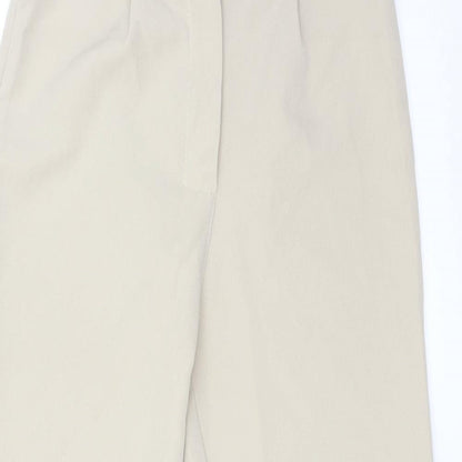 Womens UK Size 10 Boohoo Regular Fit  Beige Trousers