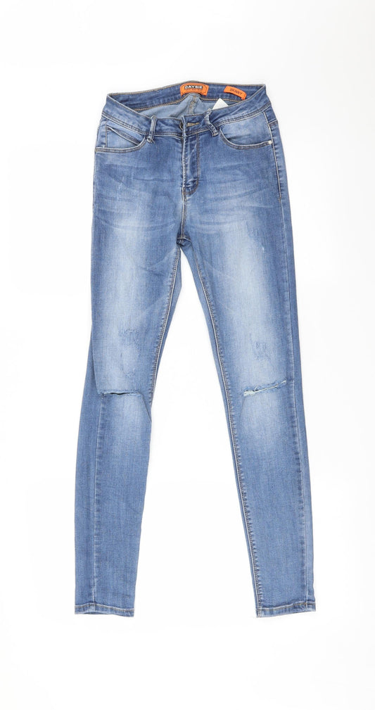 DAYSIE Womens Blue   Skinny Jeans Size 6 L27 in