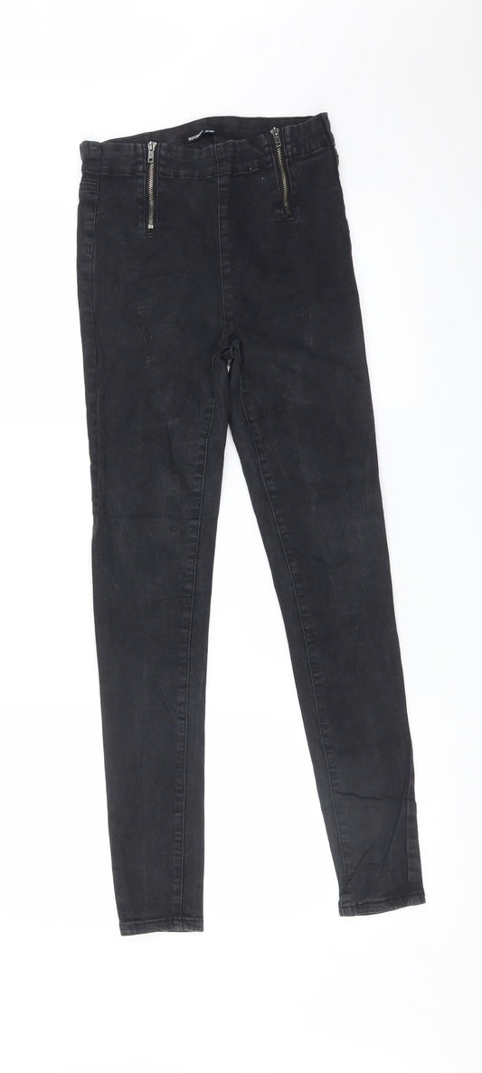 Womens UK Size 10 GOODIES Regular Fit Skinny Black Jeans