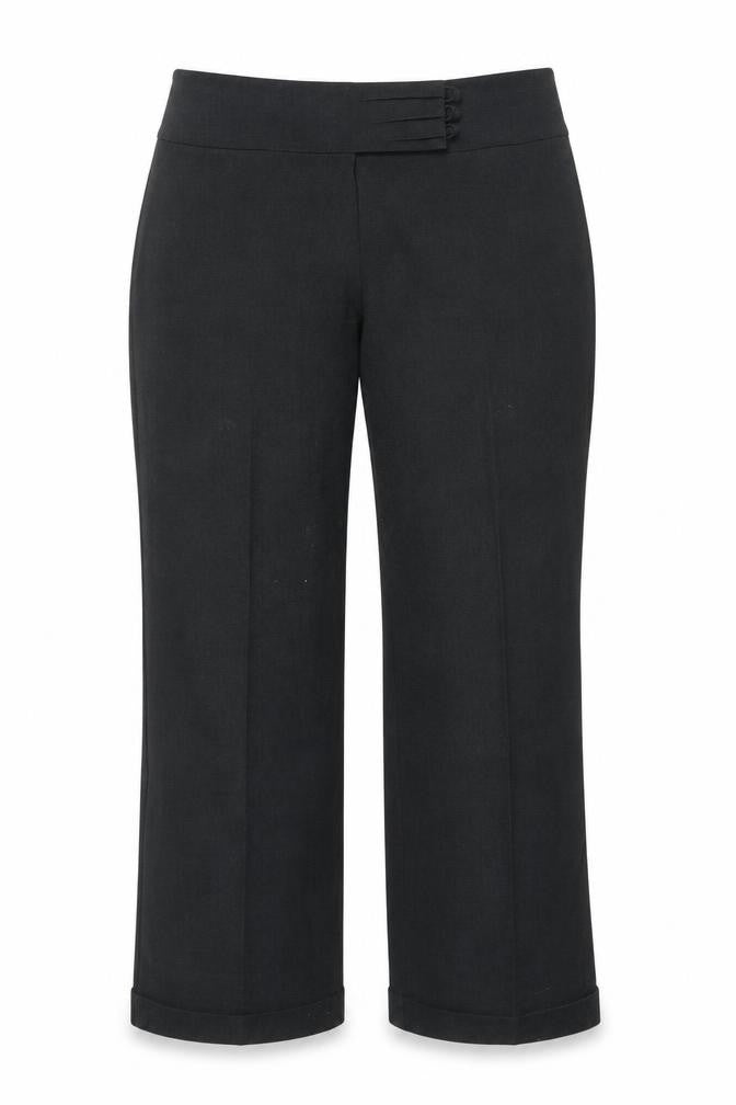 Front view of Marks & Spencer women’s grey trousers, size UK 16, 29-inch leg