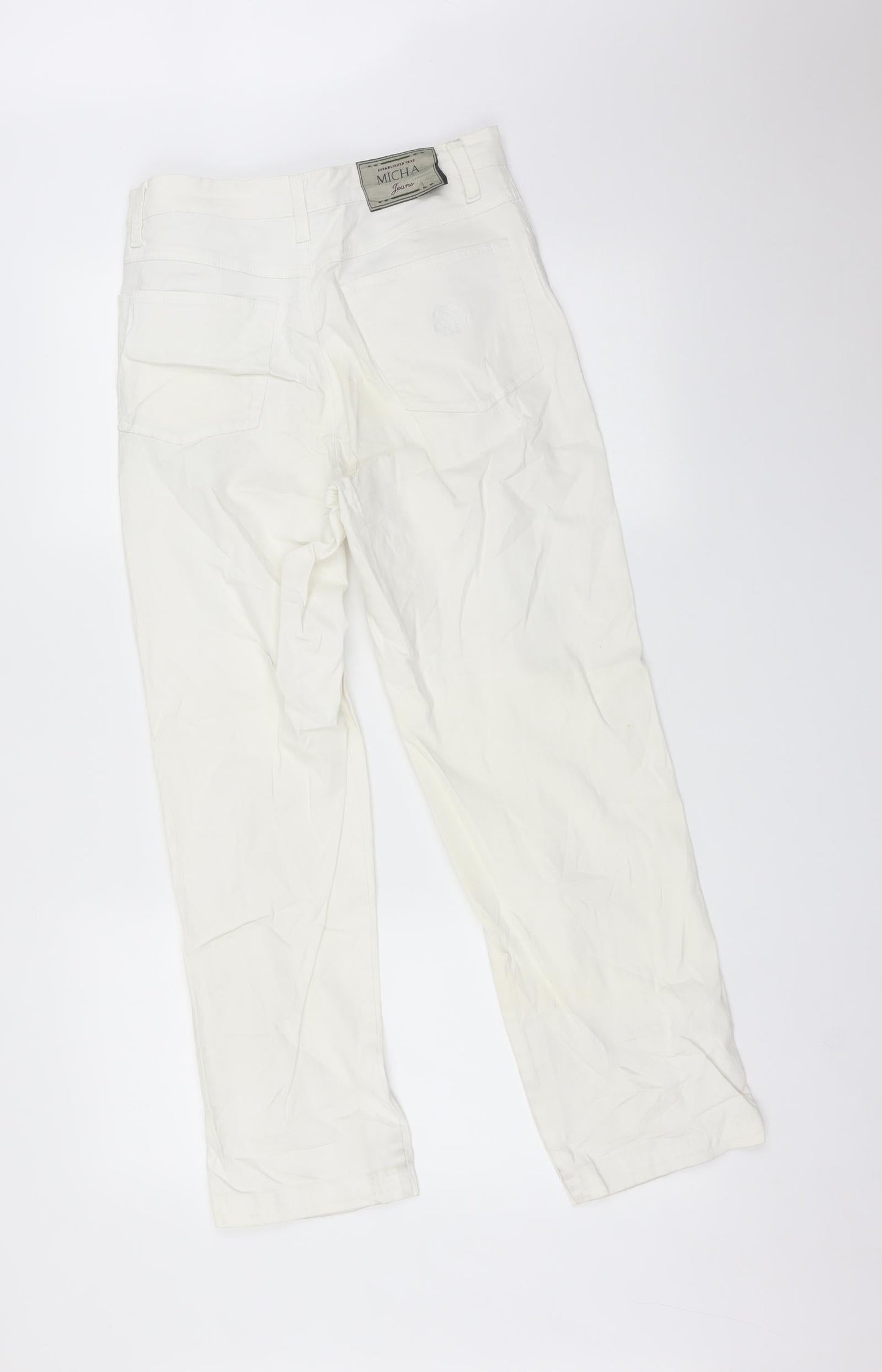 MICHA Womens White   Straight Jeans Size 10 L27 in