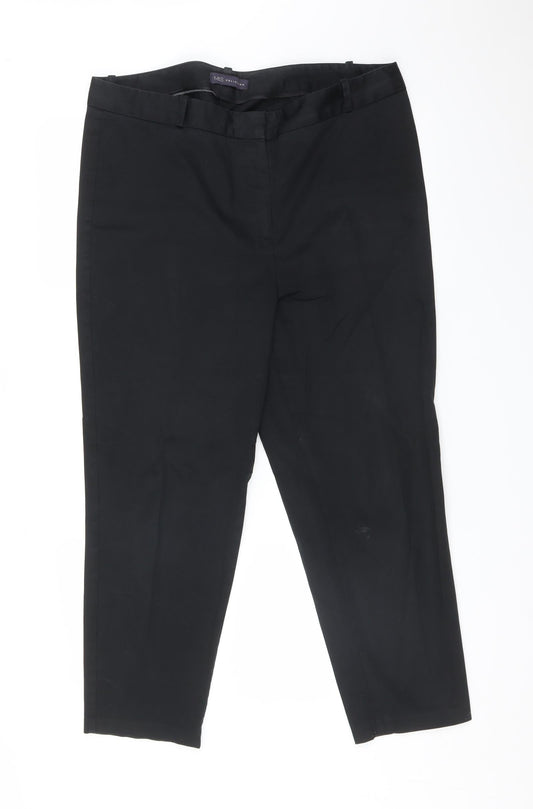 Womens UK Size 16 M&S Regular Fit  Black Trousers