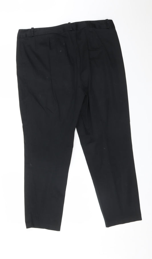 Womens UK Size 16 M&S Regular Fit  Black Trousers