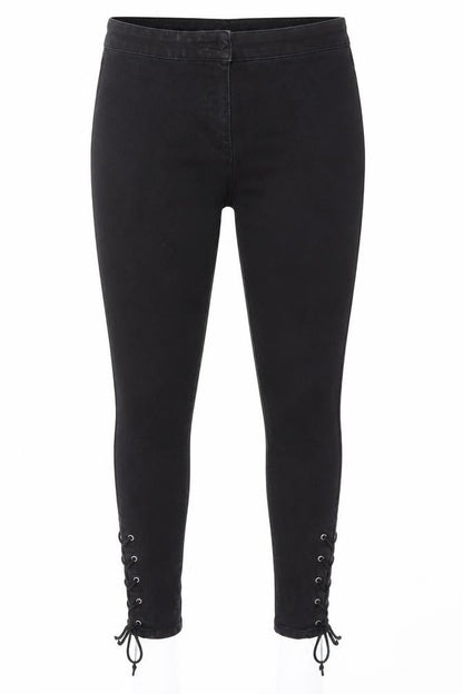 Front view of /DENIM women’s black skinny jeans, size UK 8, 27-inch leg
