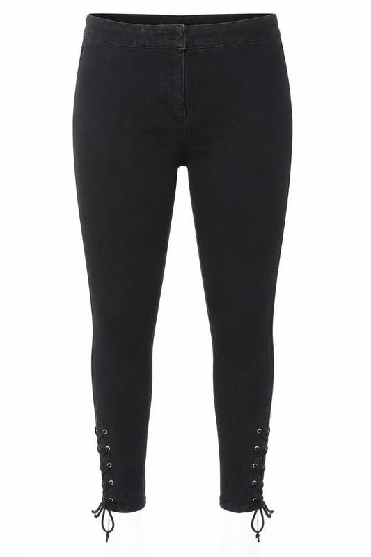 Front view of /DENIM women’s black skinny jeans, size UK 8, 27-inch leg
