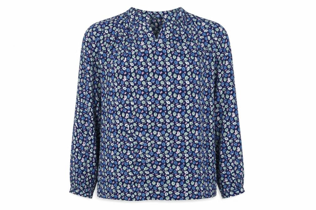 Front view of Lieblingsstuck women’s multicoloured floral basic blouse, size UK 10
