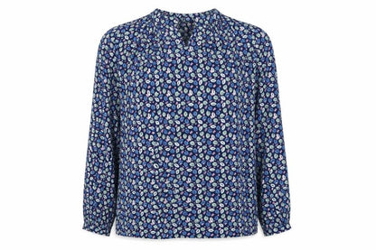 Front view of Lieblingsstuck women’s multicoloured floral basic blouse, size UK 10