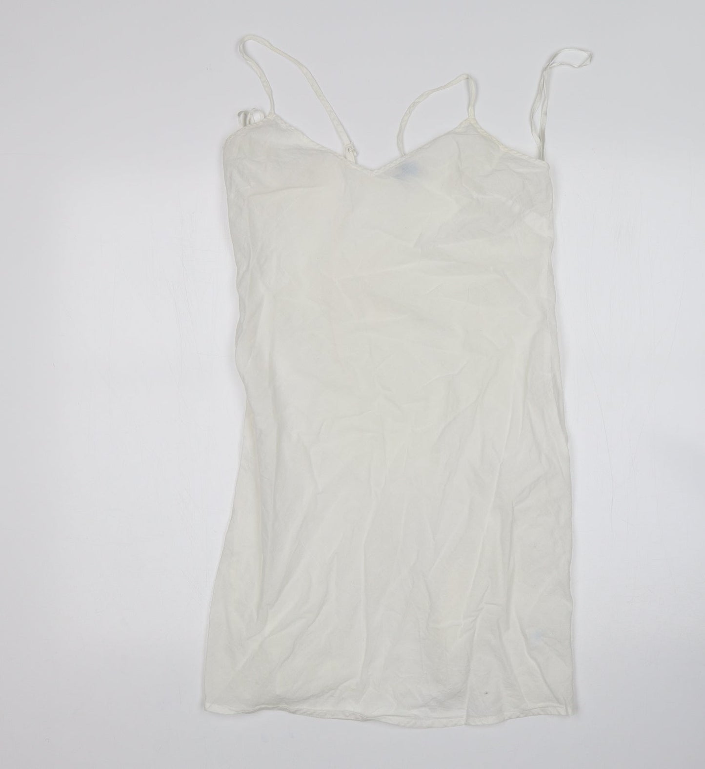 Womens UK Size 8 Oasis White Basic Tank