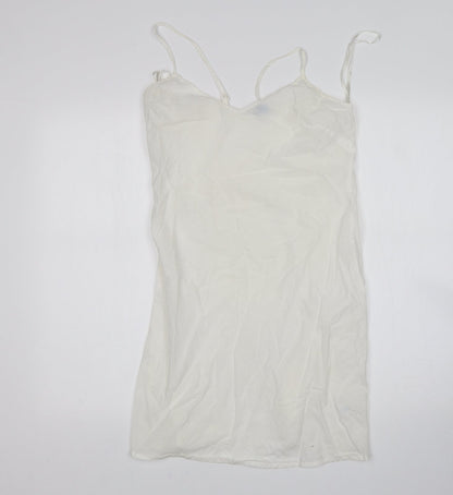 Womens UK Size 8 Oasis White Basic Tank