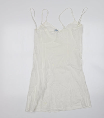 Womens UK Size 8 Oasis White Basic Tank