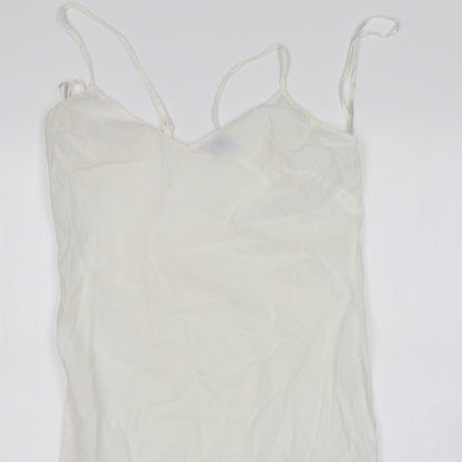 Womens UK Size 8 Oasis White Basic Tank