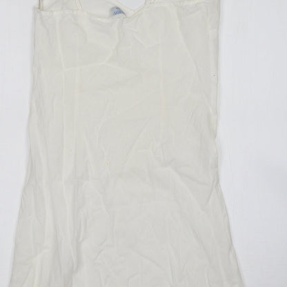 Womens UK Size 8 Oasis White Basic Tank