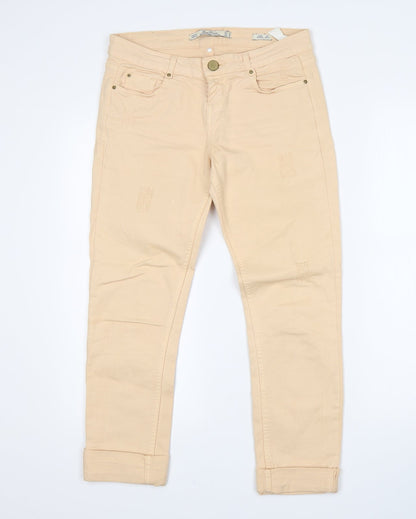 Zara Womens Beige   Cropped Jeans Size 6 L25 in