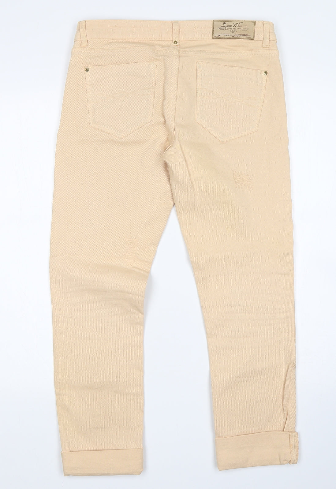 Zara Womens Beige   Cropped Jeans Size 6 L25 in