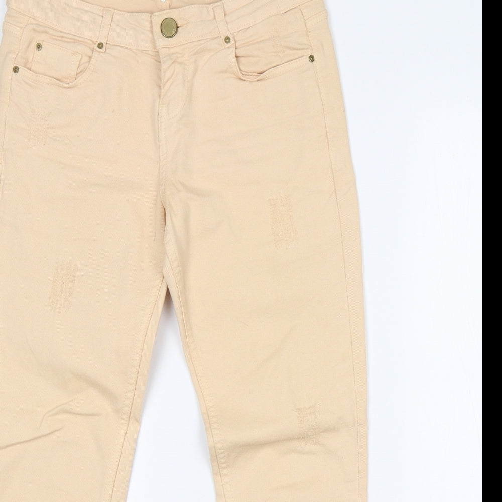 Zara Womens Beige   Cropped Jeans Size 6 L25 in
