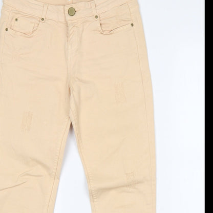 Zara Womens Beige   Cropped Jeans Size 6 L25 in