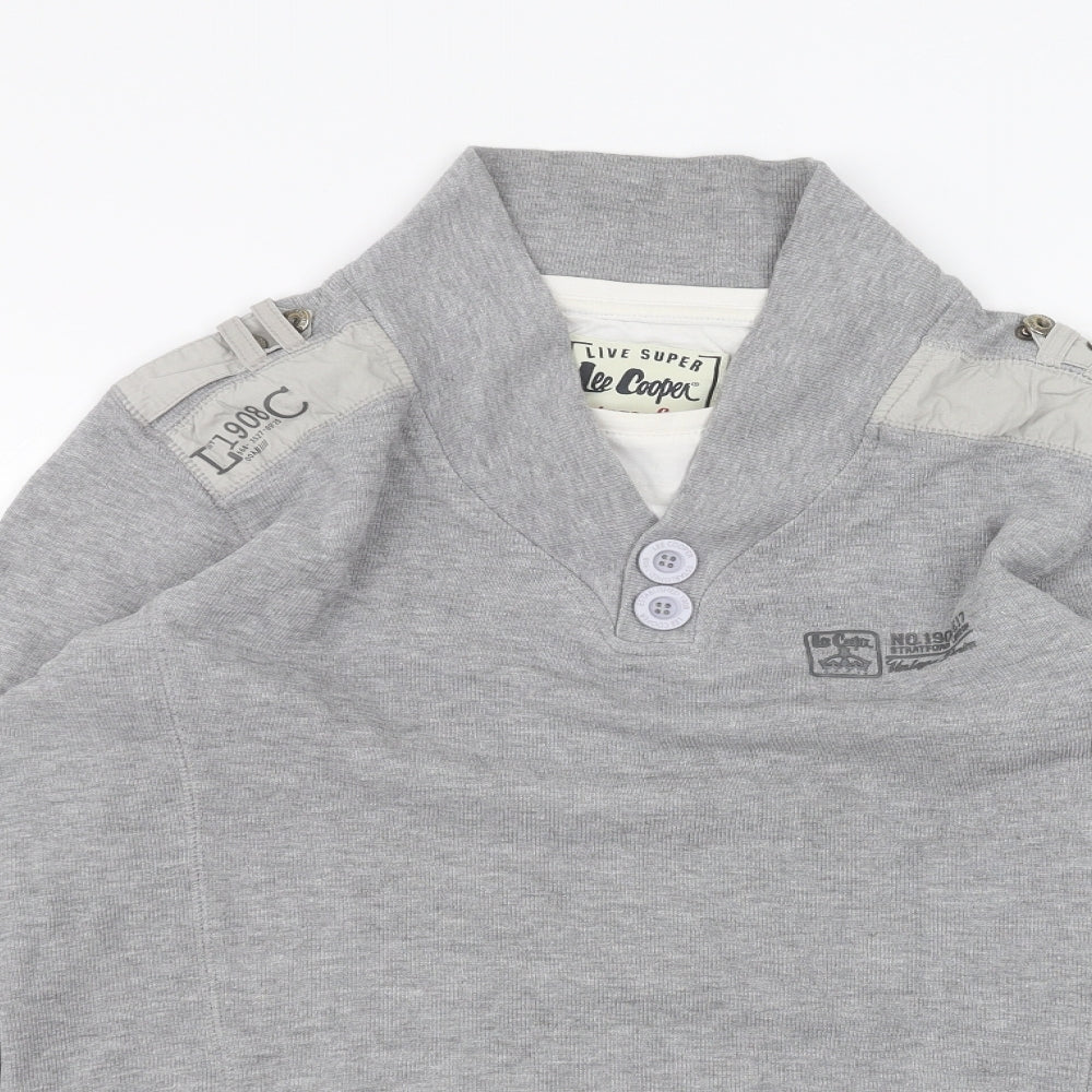 Lee Cooper Mens Grey   Pullover Jumper Size S
