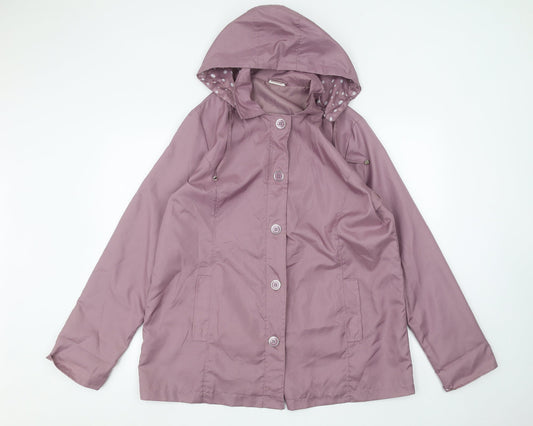 Womens UK Size 14 Anne De Lancay Purple Parka Coat