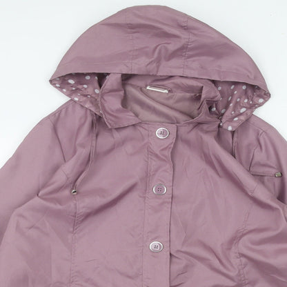 Womens UK Size 14 Anne De Lancay Purple Parka Coat