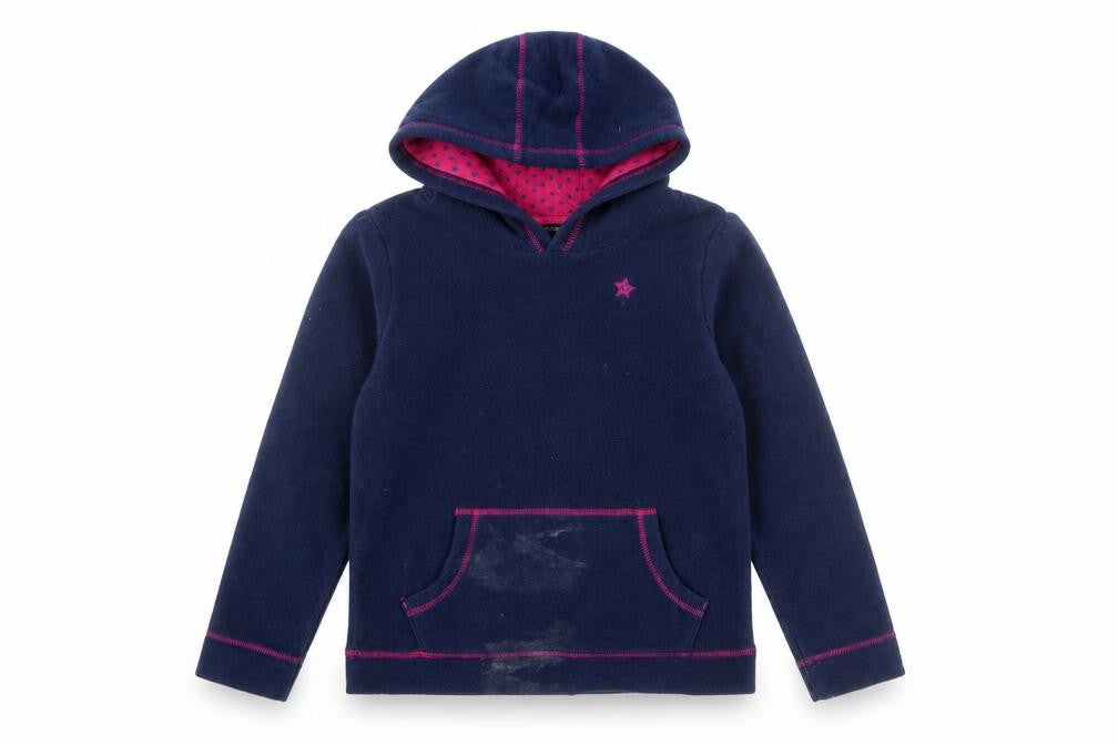Front view of George girls’ blue pullover hoodie, size 9-10, years