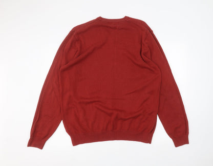Marks and Spencer Mens Orange   Pullover Jumper Size XL